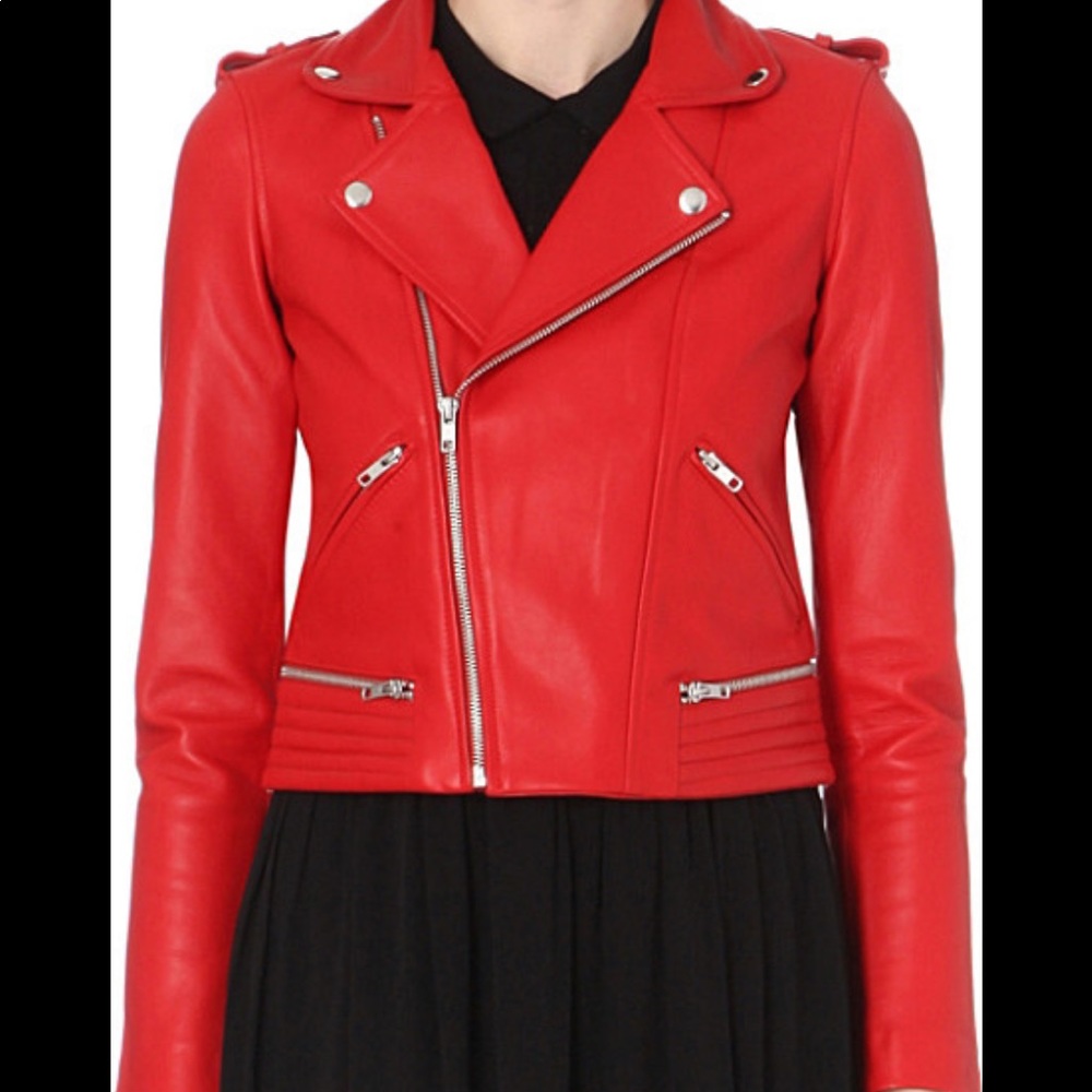 MAJE biker jacket leather